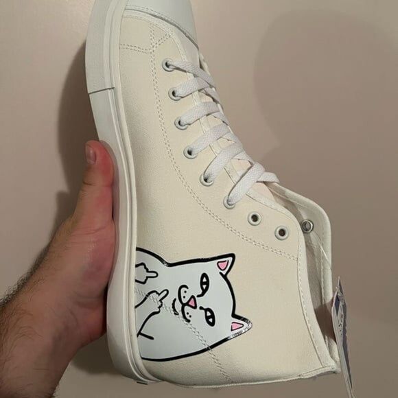 NIB RIPNDIP Lord Nermal High tops Shoes Change Color in Sunlight UV Reactive main image 4